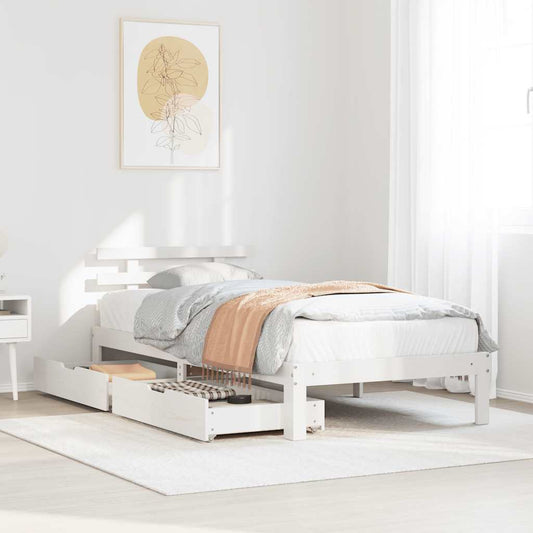 Bed Frame with Drawers without Mattress 100 cm