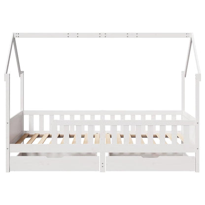 vidaXL Kids Bed Frame with Drawers without Mattress 90x200 cm 4
