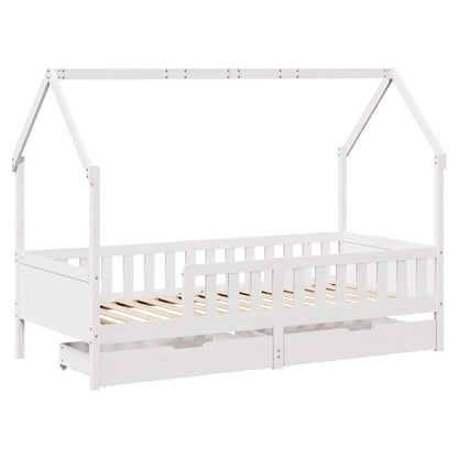 vidaXL Kids Bed Frame with Drawers without Mattress 90x190 cm 3