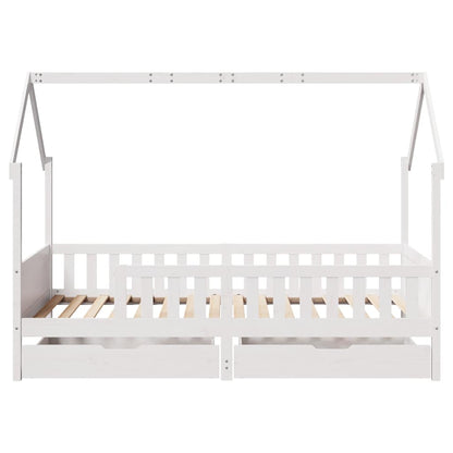 vidaXL Kids Bed Frame with Drawers without Mattress 90x190 cm 4