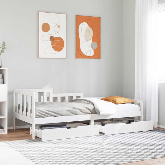 Daybed with Drawers without Mattress Solid Wood 80 cm