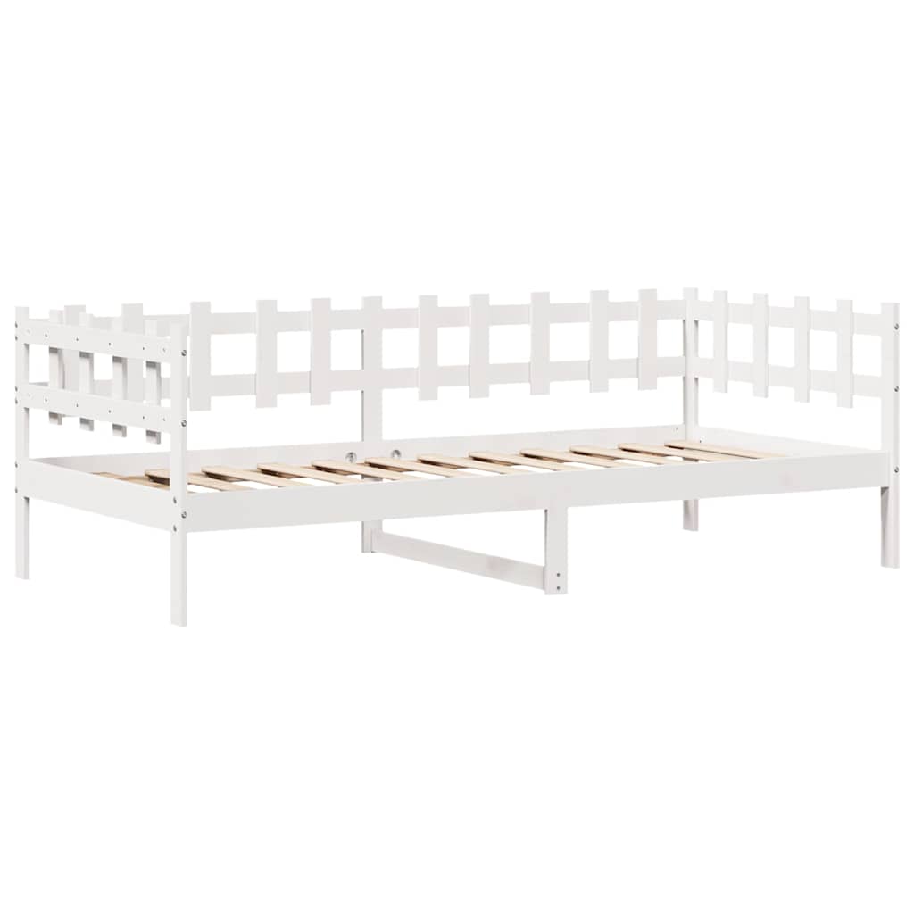 vidaXL Daybed with Drawers without Mattress White 90x200 cm Solid Wood 5