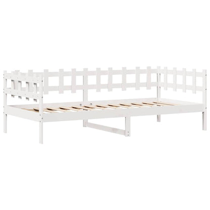 vidaXL Daybed with Drawers without Mattress White 90x200 cm Solid Wood 5