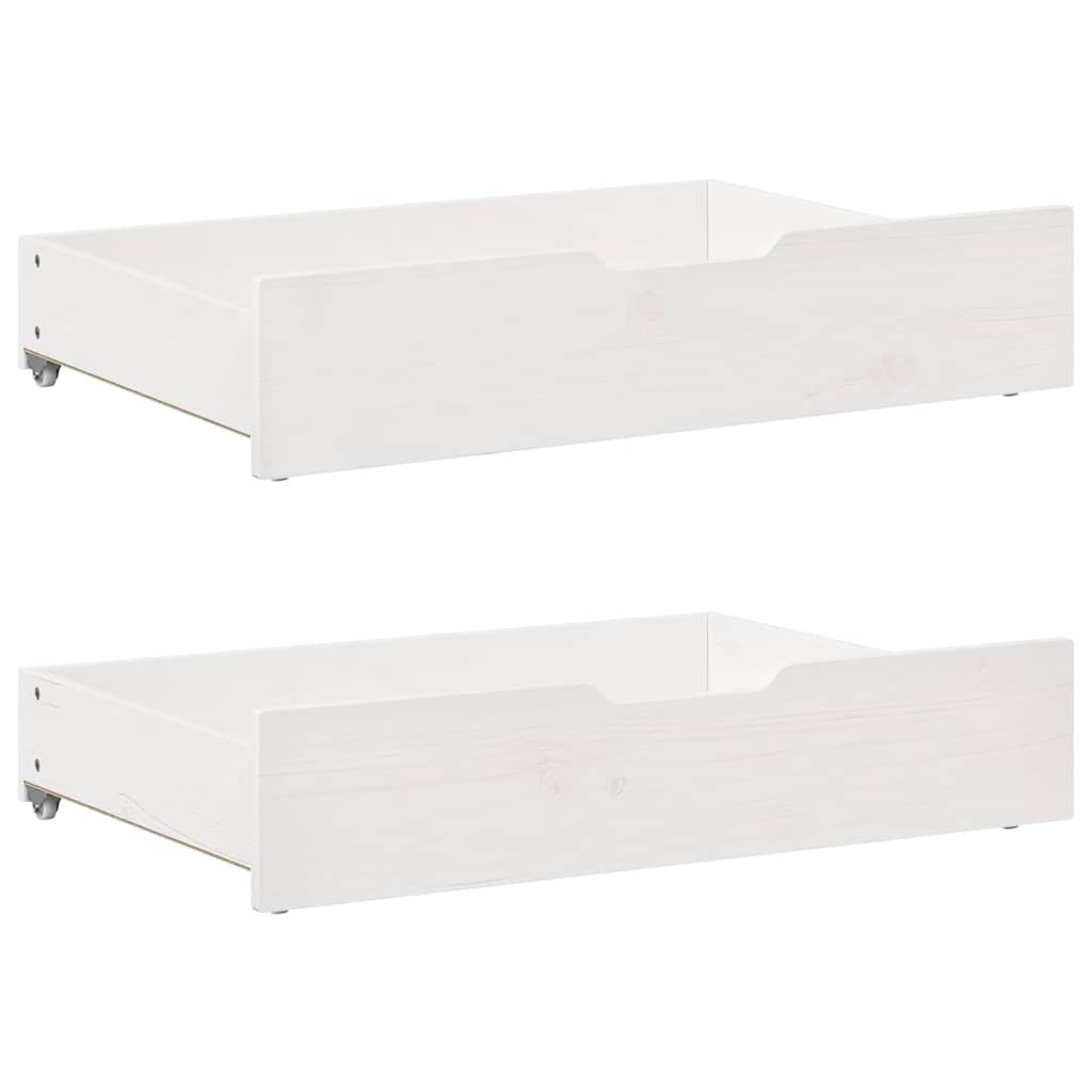 vidaXL Daybed with Drawers without Mattress White 90x200 cm Solid Wood 5