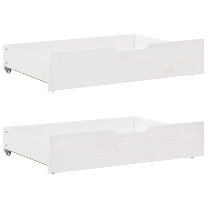 vidaXL Daybed with Drawers without Mattress White 90x200 cm Solid Wood 5