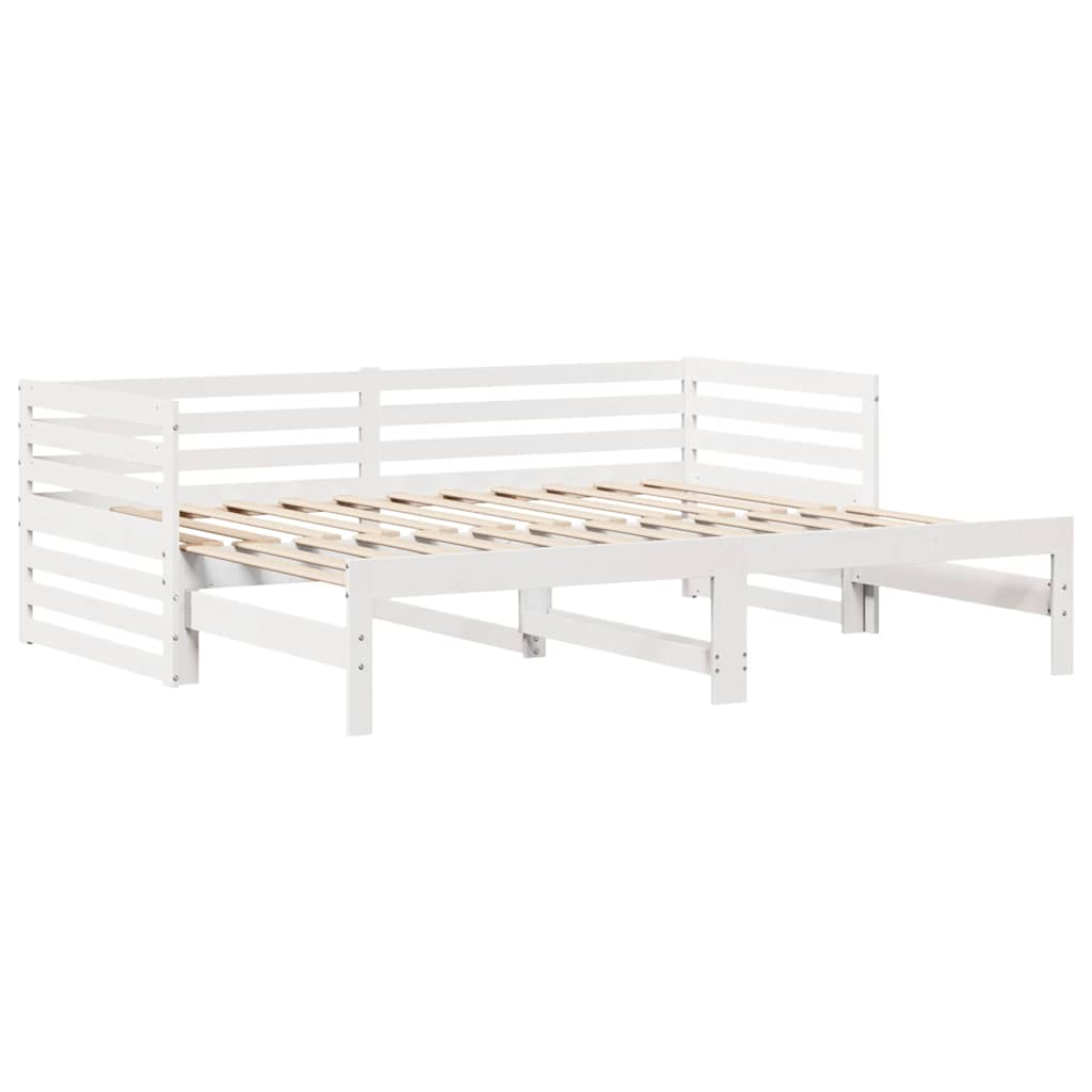 vidaXL Daybed with Drawers without Mattress White 90x200 cm Solid Wood 6