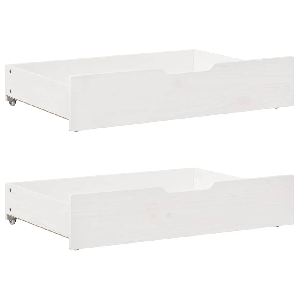 vidaXL Daybed with Trundle and Drawers without Mattress White 90x190cm 6