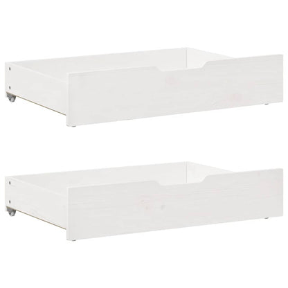 vidaXL Daybed with Trundle and Drawers without Mattress White 90x190cm 6