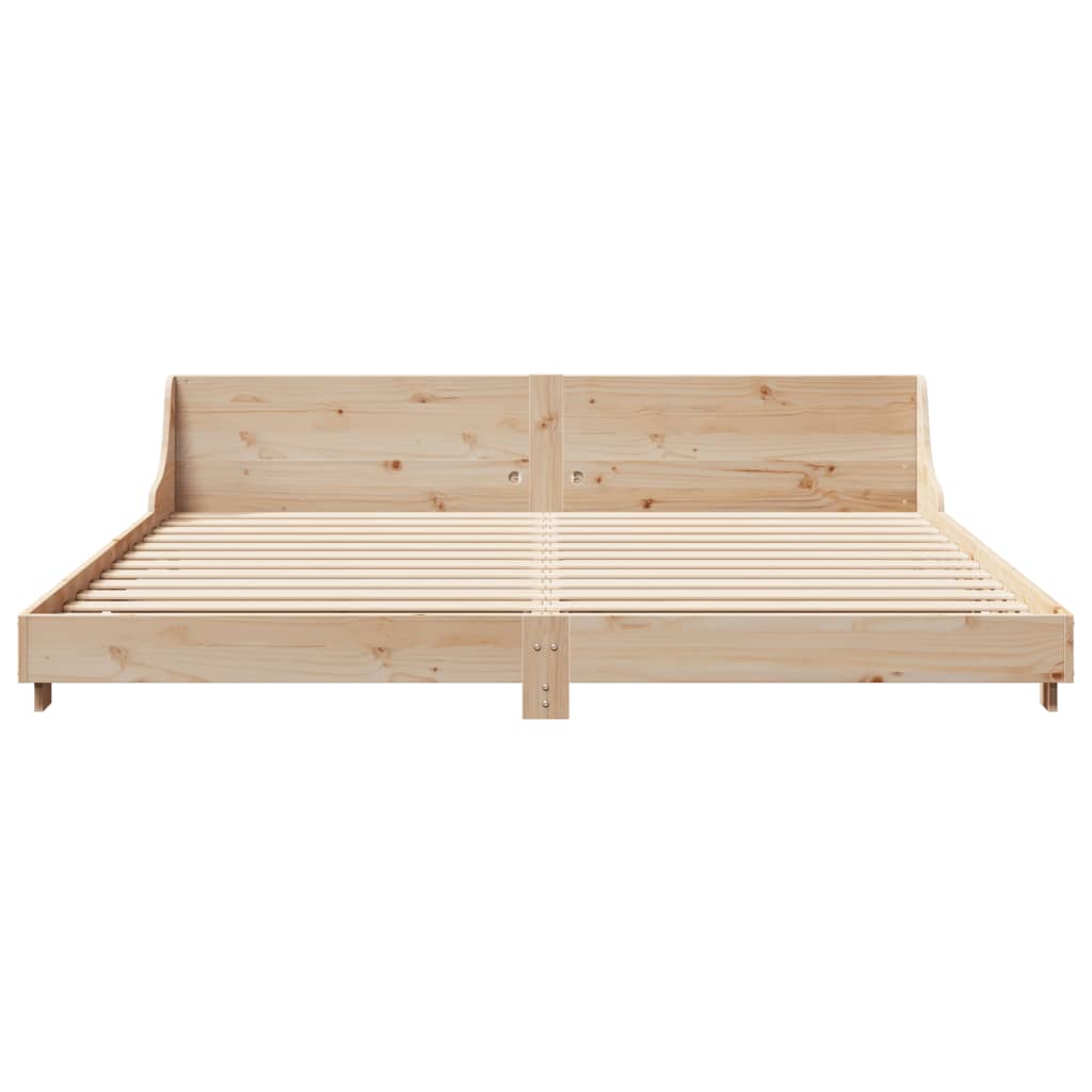 vidaXL Bed Frame without Mattress 200x200 cm Solid Wood Pine 4