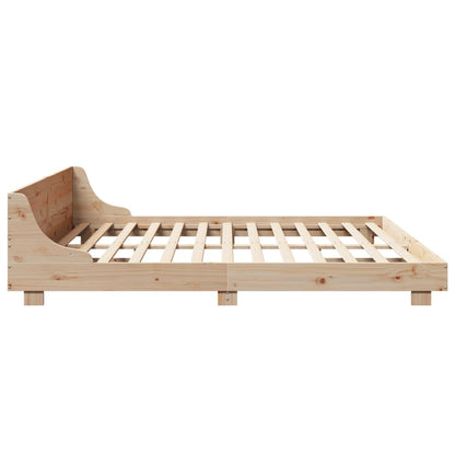 vidaXL Bed Frame without Mattress 200x200 cm Solid Wood Pine 5