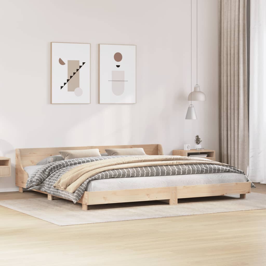 vidaXL Bed Frame without Mattress 200x200 cm Solid Wood Pine 1