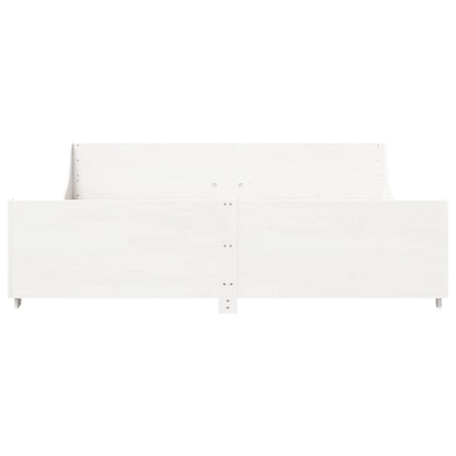 vidaXL Bed Frame without Mattress White 180x200 cm Solid Wood Pine 4