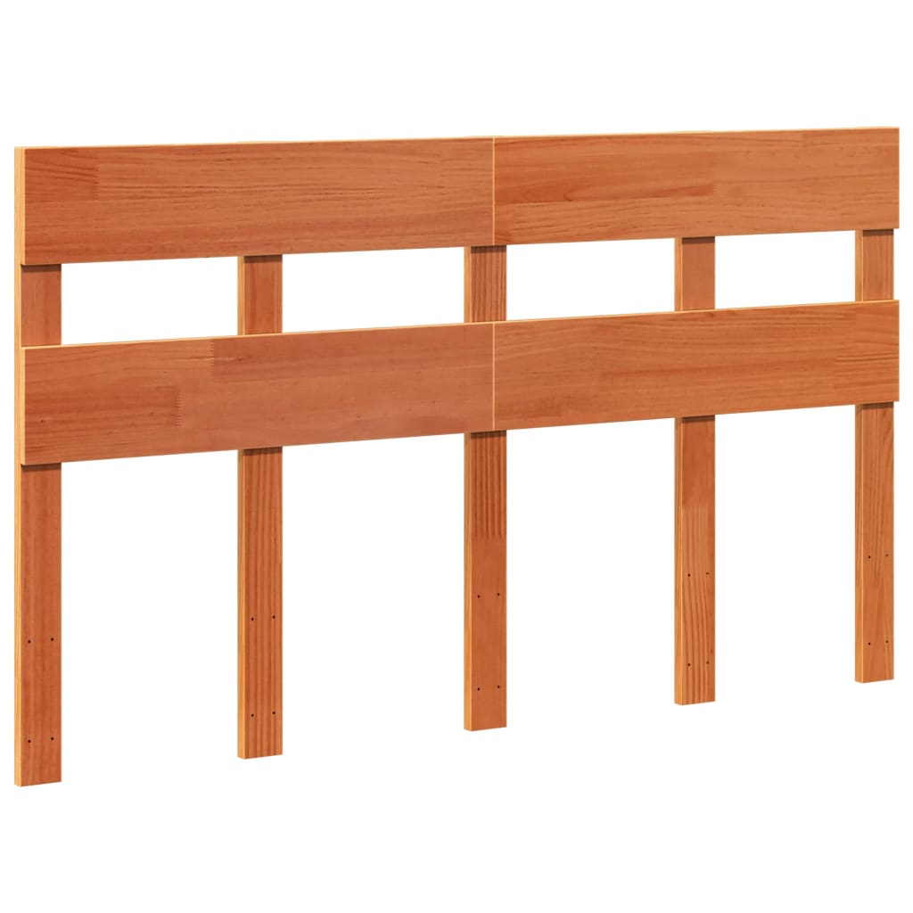 vidaXL Bed Frame without Mattress Wax Brown 150x200 cm King Size Solid Wood Pine 4
