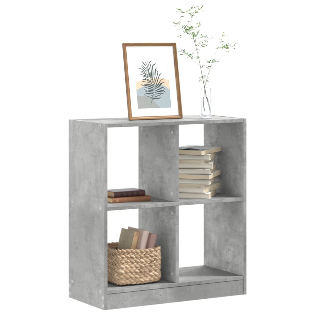 Bookcase Engineered Wood Concrete grey 68.5 cm 75 cm
