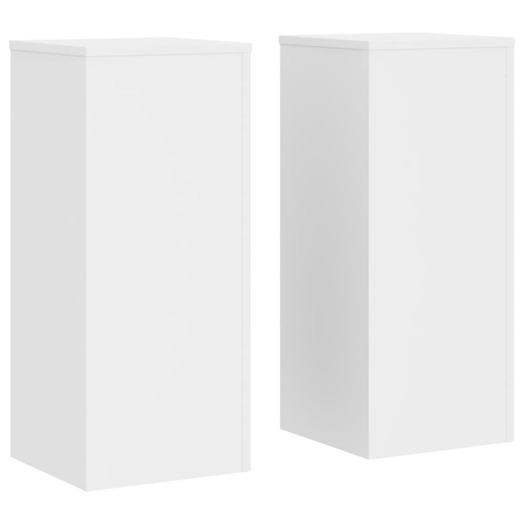 Plant Stands 2 pcs Engineered wood Width 30 cm White 70 cm