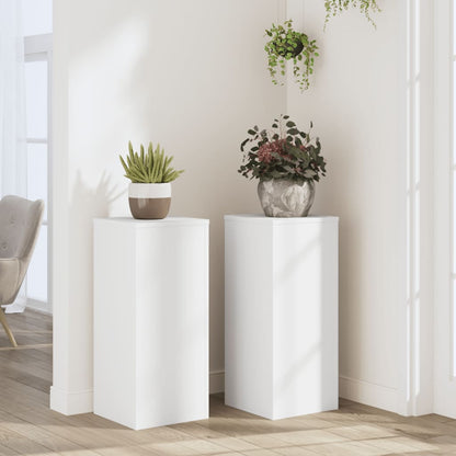 Plant Stands 2 pcs Engineered wood Width 30 cm White 70 cm