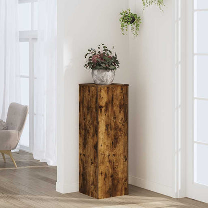Plant Stand 33x33x100 cm Engineered Wood Smoked oak