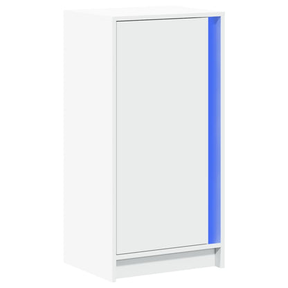 Sideboard with LED 42,5x34x85 cm Engineered Wood White