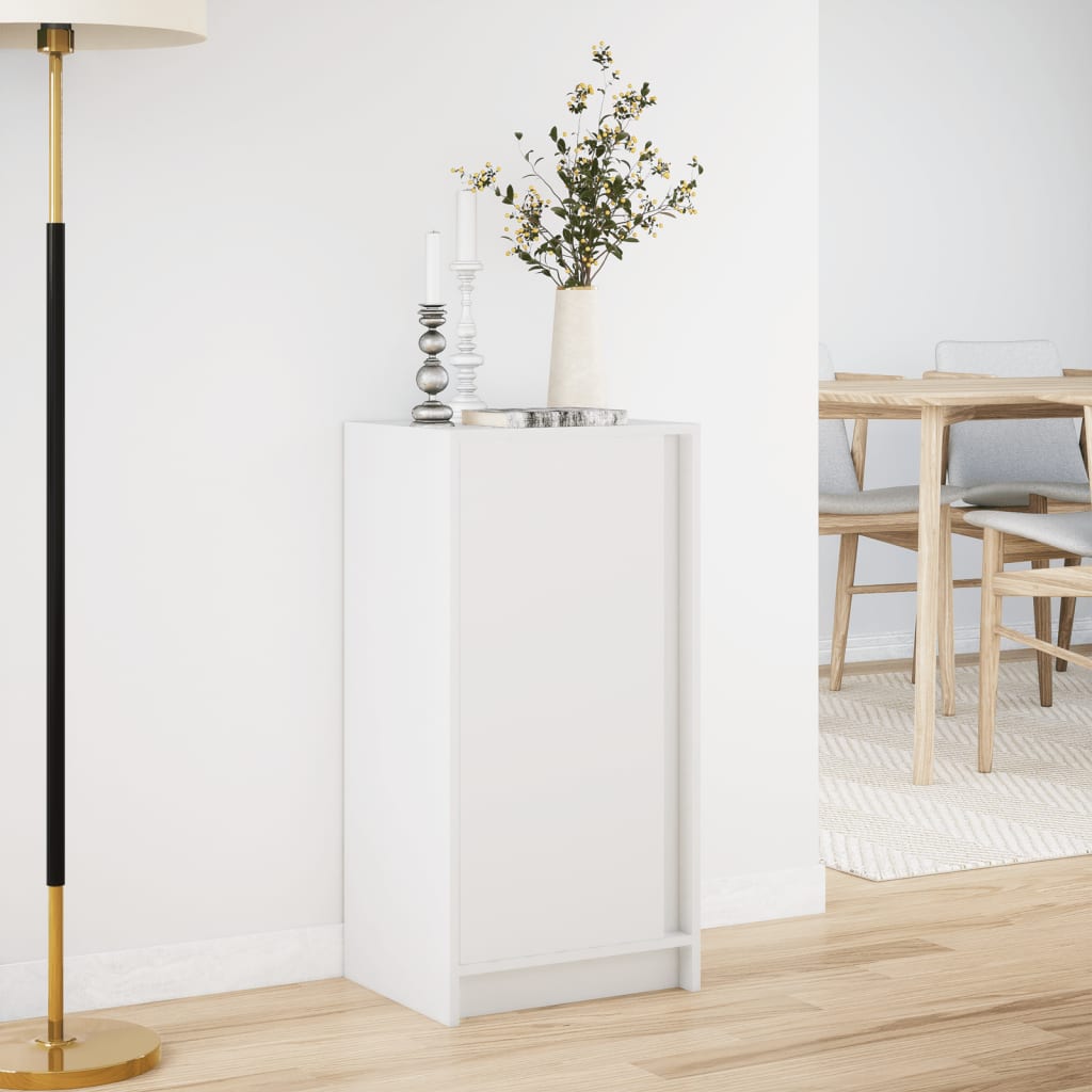 Sideboard with LED 42,5x34x85 cm Engineered Wood White