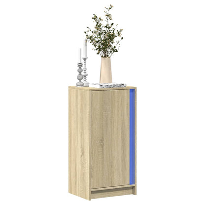 Sideboard with LED 42,5x34x85 cm Engineered Wood Sonoma oak
