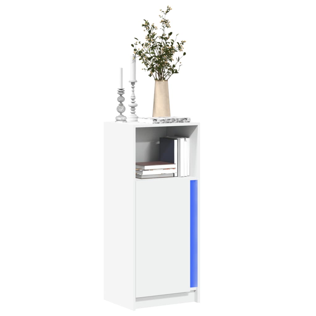 Sideboard with LED 42,5x34x100 cm Engineered Wood White 42.5 cm