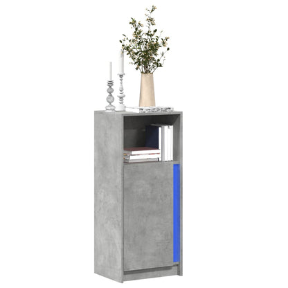 Sideboard with LED 42,5x34x100 cm Engineered Wood Concrete grey 42.5 cm