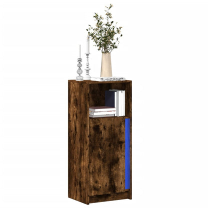 Sideboard with LED 42,5x34x100 cm Engineered Wood Smoked oak 42.5 cm