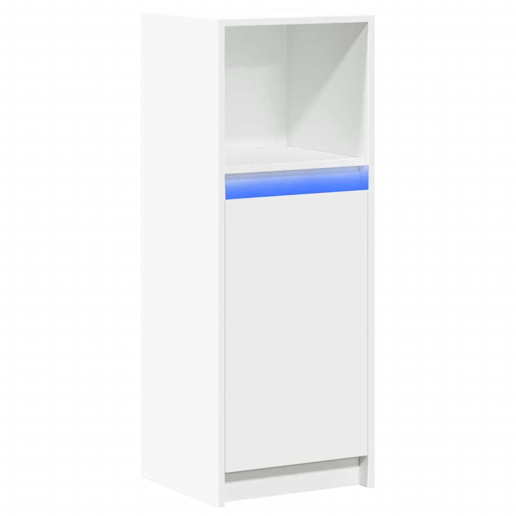 Sideboard with LED 72x34x100 cm Engineered Wood White 38 cm