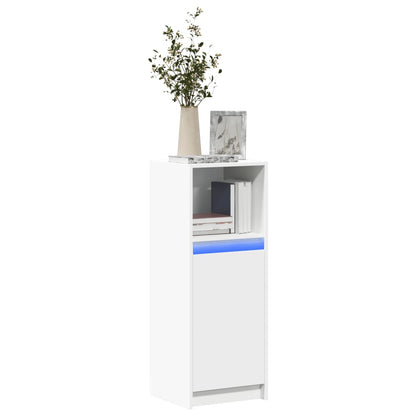 Sideboard with LED 72x34x100 cm Engineered Wood White 38 cm