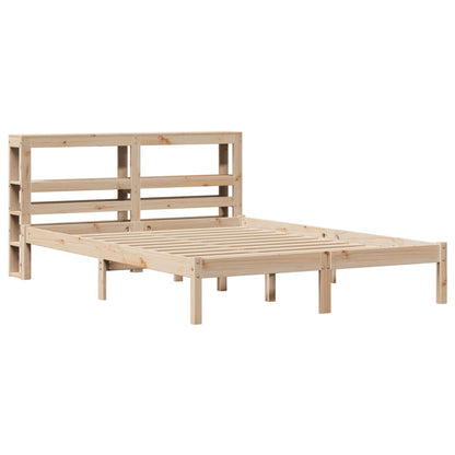 vidaXL Bed Frame without Mattress 140x200 cm Solid Wood Pine 3