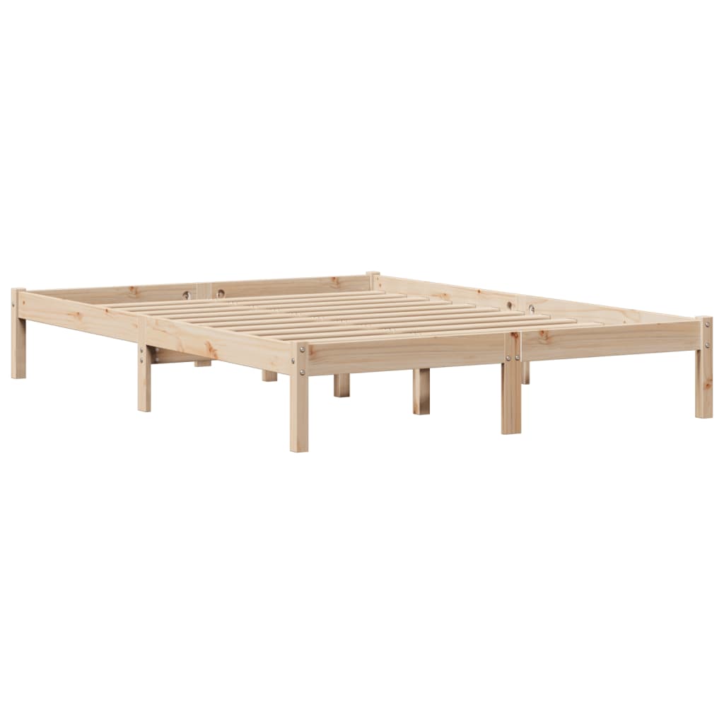 vidaXL Bed Frame without Mattress 140x200 cm Solid Wood Pine 5