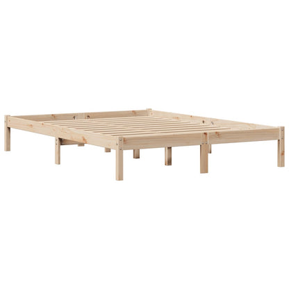 vidaXL Bed Frame without Mattress 140x200 cm Solid Wood Pine 5