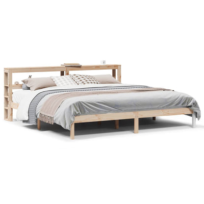 vidaXL Bed Frame without Mattress 180x200 cm Super King Solid Wood Pine 2