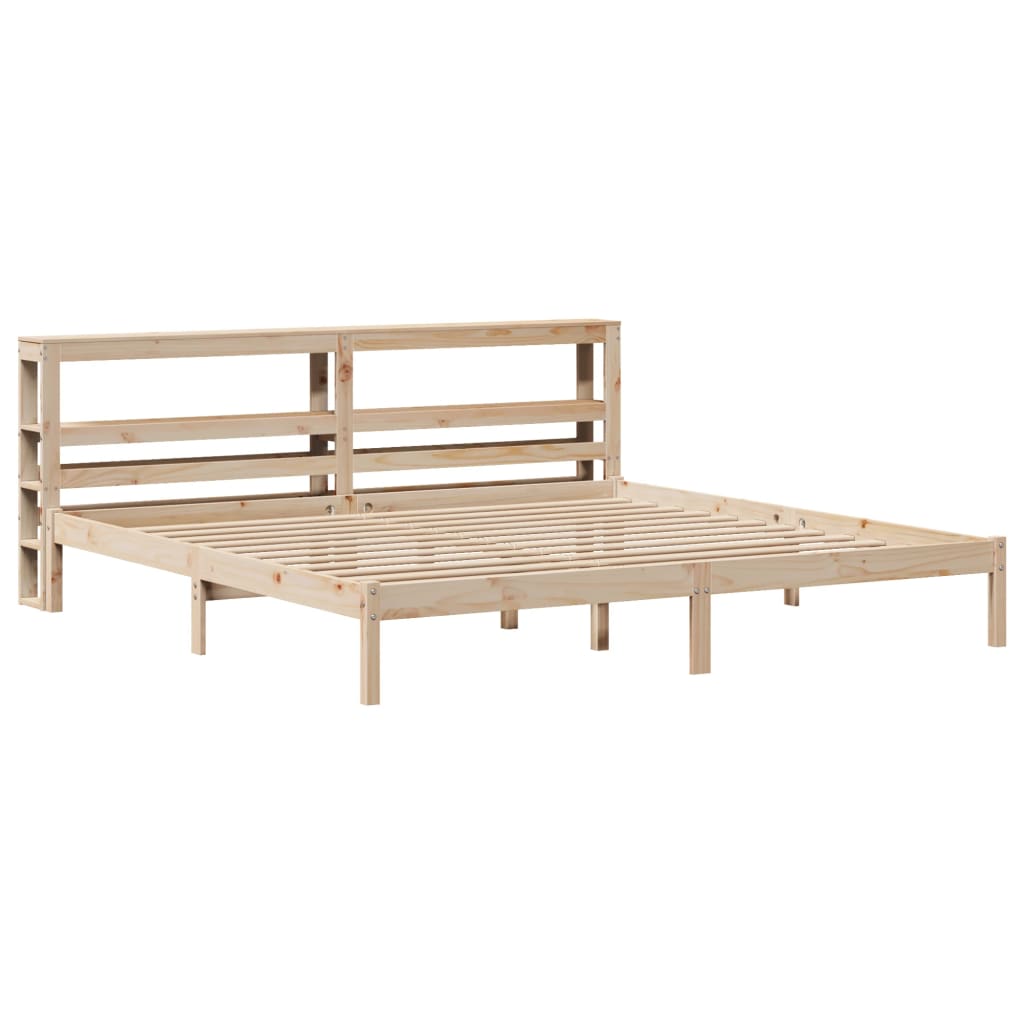 vidaXL Bed Frame without Mattress 180x200 cm Super King Solid Wood Pine 3