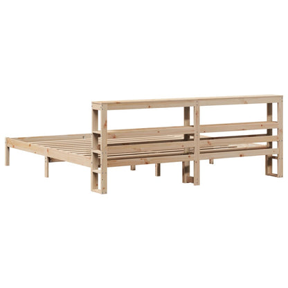 vidaXL Bed Frame without Mattress 180x200 cm Super King Solid Wood Pine 6