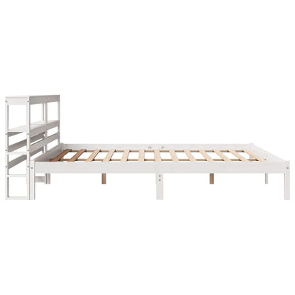 vidaXL Bed Frame without Mattress White 180x200 cm Super King Solid Wood Pine 5