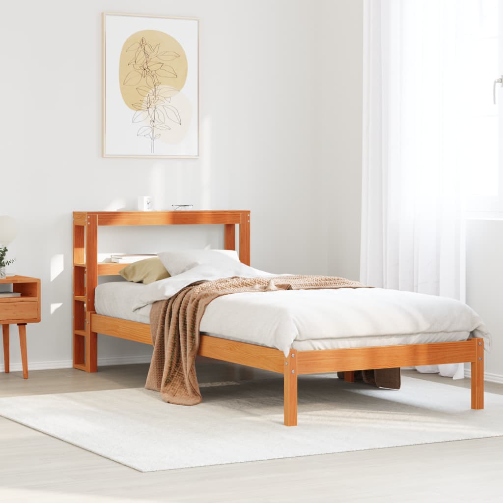 vidaXL Bed Frame without Mattress Solid Wood Pine Length 200 cm