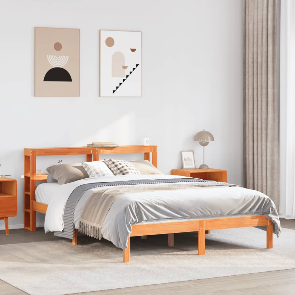vidaXL Bed Frame without Mattress Solid Wood Pine Length 200 cm