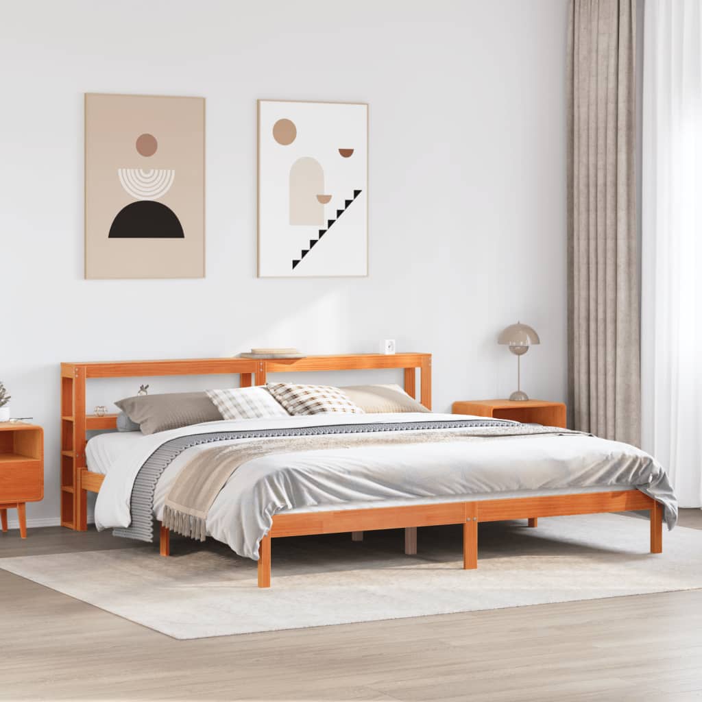vidaXL Bed Frame without Mattress Solid Wood Pine Length 200 cm