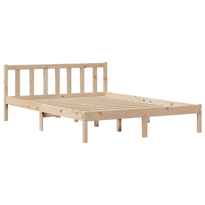 vidaXL Bed Frame without Mattress 140x200 cm Solid Wood Pine 5