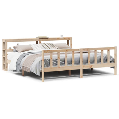 vidaXL Bed Frame without Mattress 180x200 cm Super King Solid Wood Pine 2