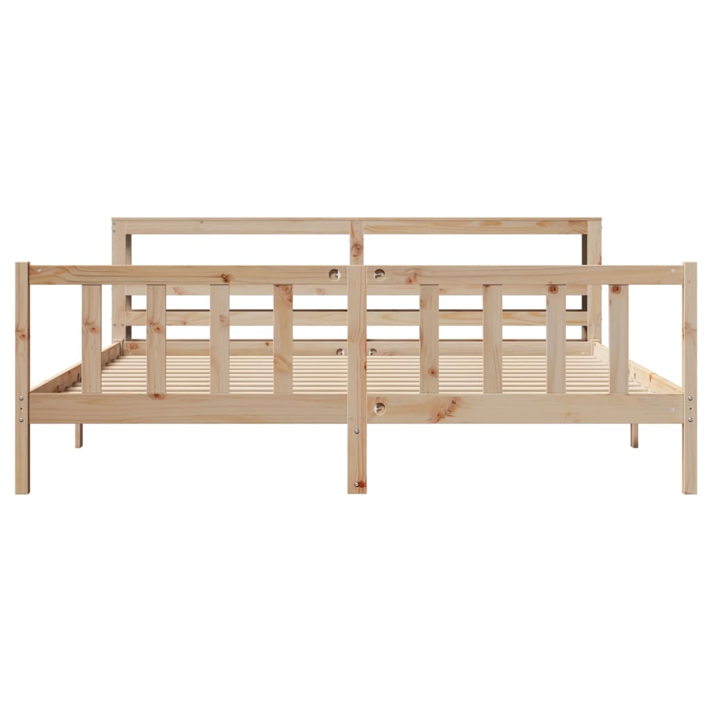 vidaXL Bed Frame without Mattress 180x200 cm Super King Solid Wood Pine 4