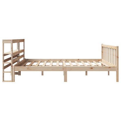 vidaXL Bed Frame without Mattress 180x200 cm Super King Solid Wood Pine 5