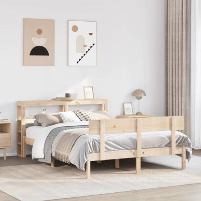 vidaXL Bed Frame without Mattress 140x200 cm Solid Wood Pine 1