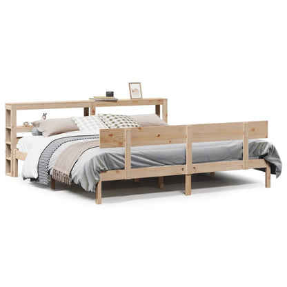 vidaXL Bed Frame without Mattress 180x200 cm Super King Solid Wood Pine 2