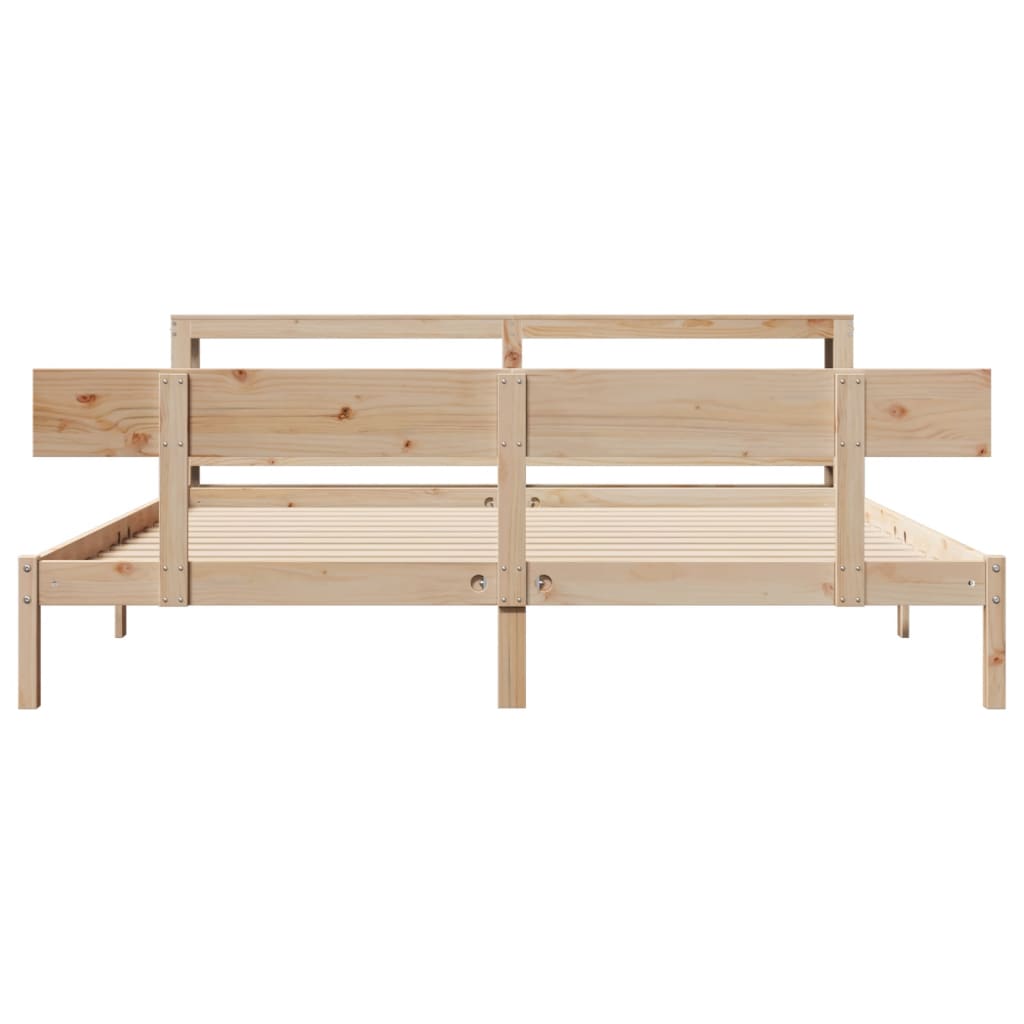 vidaXL Bed Frame without Mattress 180x200 cm Super King Solid Wood Pine 4