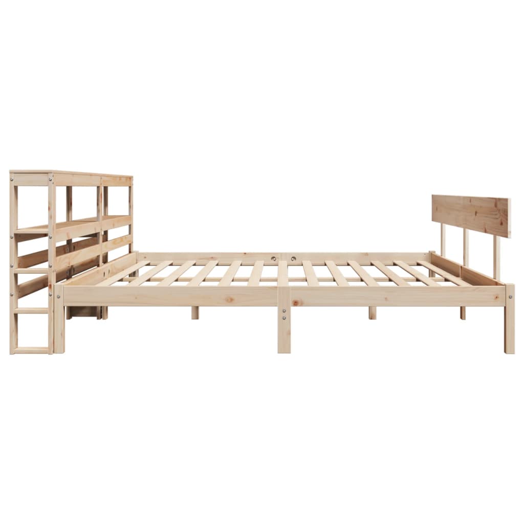 vidaXL Bed Frame without Mattress 180x200 cm Super King Solid Wood Pine 5