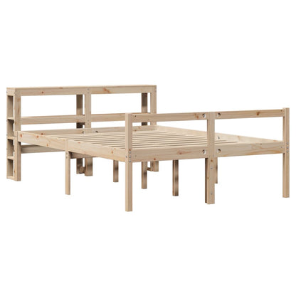 vidaXL Senior Bed with Headboard without Mattress 140x190 cm 3