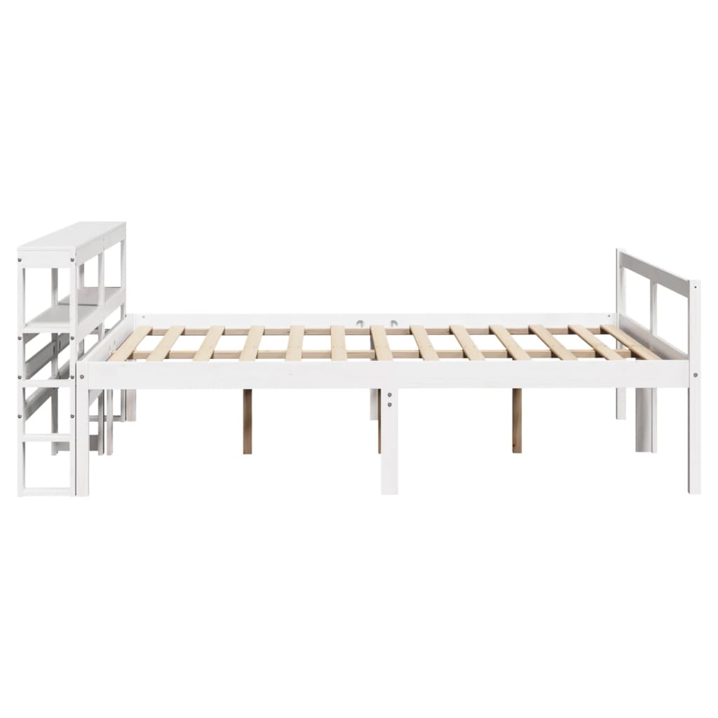 vidaXL Senior Bed with Headboard without Mattress White 120x200 cm 5