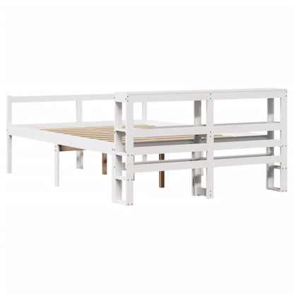 vidaXL Senior Bed with Headboard without Mattress White 120x200 cm 6